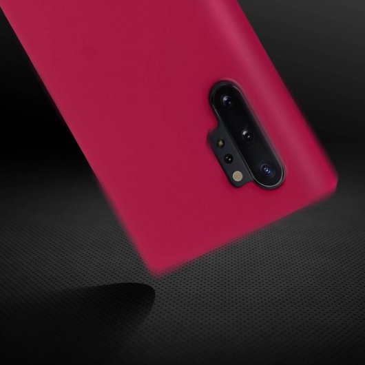 Avizar Funda de Silicona Semirrígida Mate Suave Fucsia para Samsung Galaxy Note 10 Plus