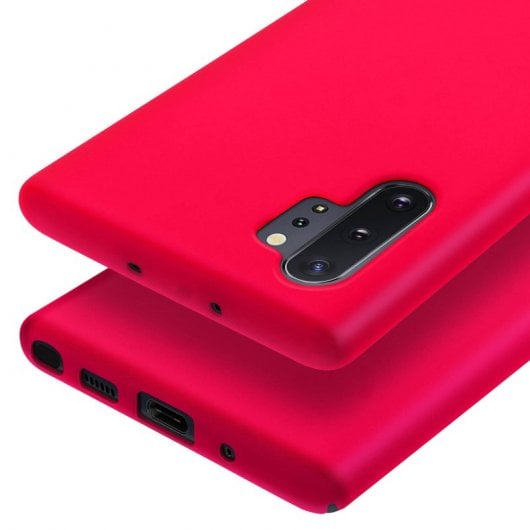 Avizar Funda de Silicona Semirrígida Mate Suave Fucsia para Samsung Galaxy Note 10 Plus
