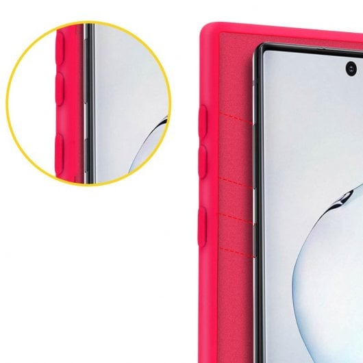 Avizar Funda de Silicona Semirrígida Mate Suave Fucsia para Samsung Galaxy Note 10 Plus