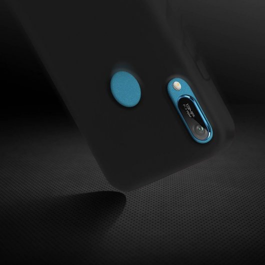 Avizar Funda de Silicona Semirrígida Suave Negra para Huawei Y6 2019/Honor 8A