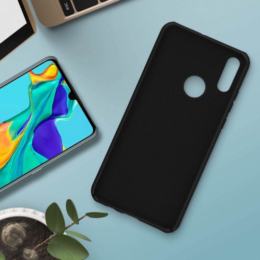 Avizar Funda de Silicona Semirrígida Suave Negra para Huawei Y6 2019/Honor 8A
