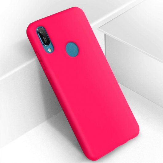 Avizar Funda de Silicona Semirrígida Suave Fucsia para Huawei Y6 2019/Honor 8A