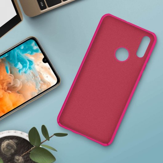 Avizar Funda de Silicona Semirrígida Suave Fucsia para Huawei Y6 2019/Honor 8A