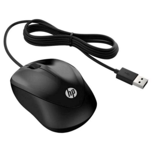 Rato HP com Fio 1200 DPI Ambidestro USB Tipo A Preto Compacto