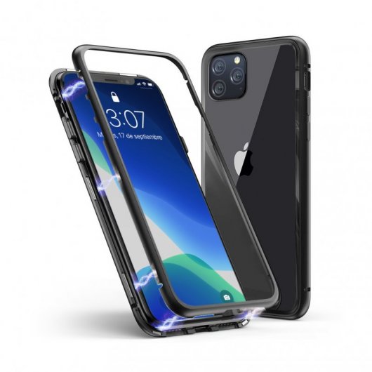 Nueboo Funda Magnética con Cristal Templado Negra para iPhone 11 Pro