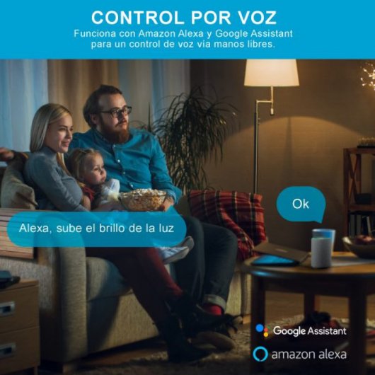 Fluxs Lâmpada LED Inteligente Wi-Fi RGB E27 10W Luz Quente Pack 2 Unidades