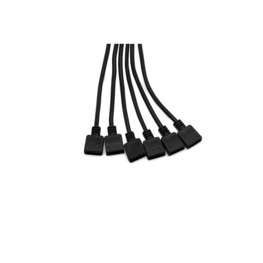 Divisor de Cabo RGB EKWB EK-D-RGB 6 Vias Preto em Polímero Cristal Líquido