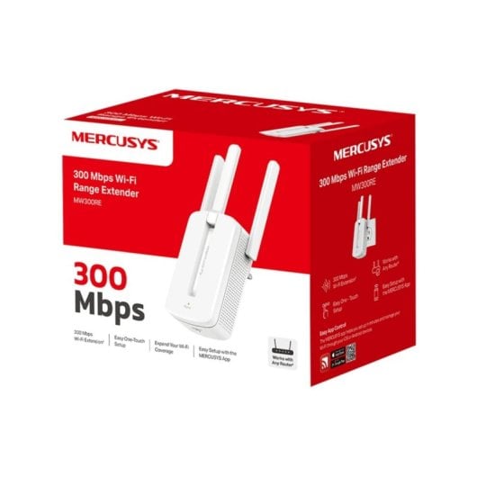 Répéteur Mercusys MW300RE Wi-Fi 300 Mbit/s 3 antennes blanc