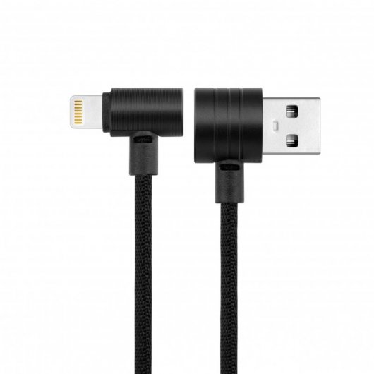 Nueboo Cable Acodado Lightning  8 Pin Negro 1m