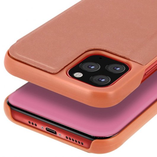 Avizar Funda Libro Translúcida Efecto Espejo Oro Rosa para iPhone 11 Pro Max