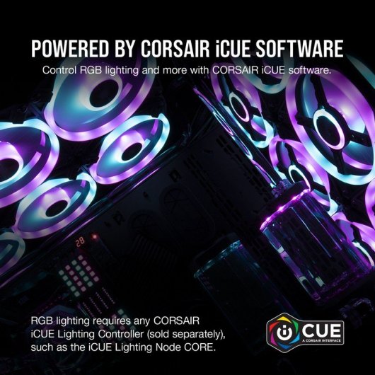 Corsair iCUE QL140 RGB PWM Single Pack Negro 140 mm