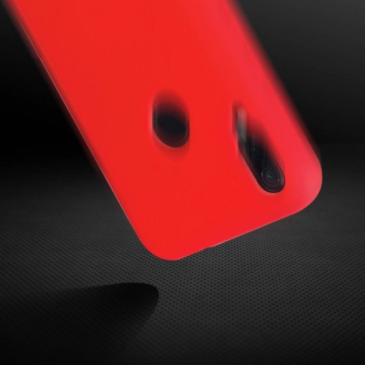 Avizar Funda de Silicona Semirrígida Mate Suave Roja para Xiaomi Redmi Note 7