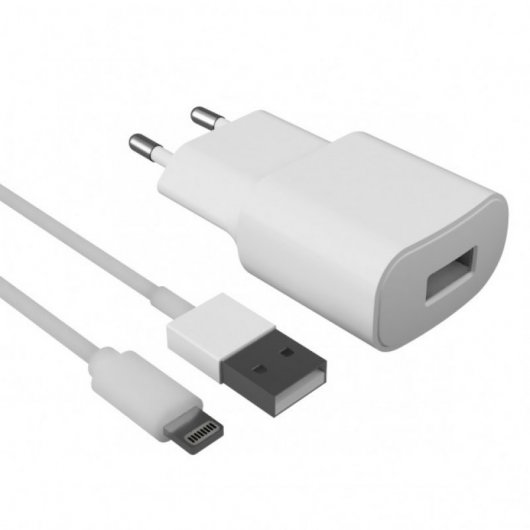 Contatta Caricatore di rete USB 2.1A + cavo Lightning bianco