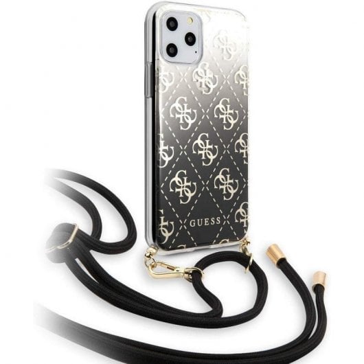 Guess Funda con Colgante Negra para Apple iPhone 11 Pro Max