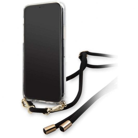 Guess Funda con Colgante Negra para Apple iPhone 11 Pro Max
