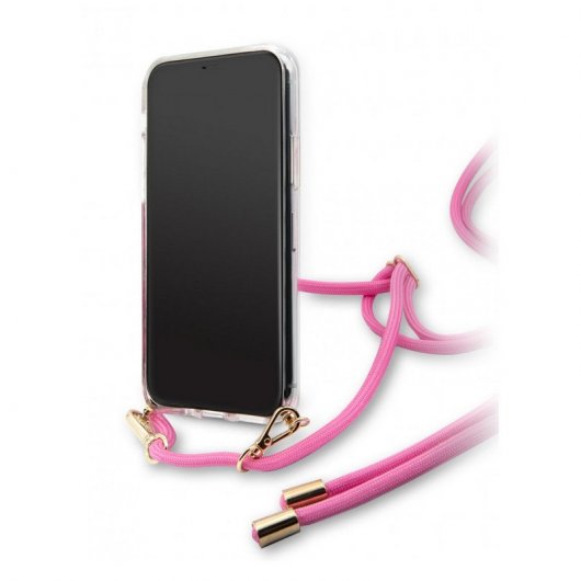 Guess Funda con Colgante Rosa para Apple iPhone 11