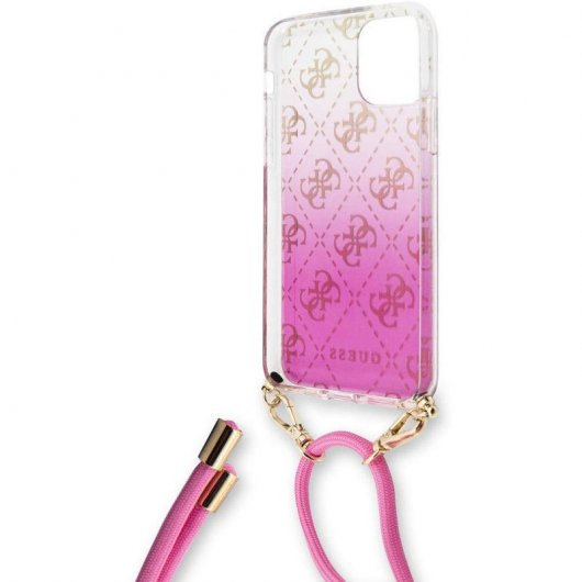 Guess Funda con Colgante Rosa para Apple iPhone 11 Pro Max