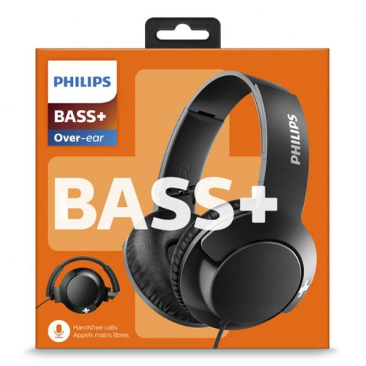 Philips Bass Plus SHL3175 Auscultadores com Microfone Pretos