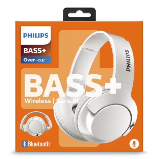 Philips Bass Plus SHB3175 Auricular Bluetooth Blancos