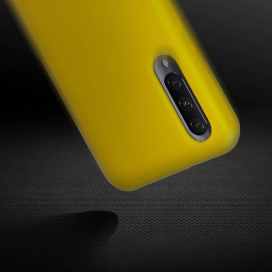 Avizar Funda de Silicona Semirrígida Mate Suave Amarilla para Xiaomi Mi A3