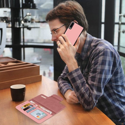 Avizar Funda Monedero Extraíble Rosa para Samsung Galaxy A70