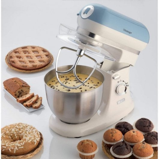 Ariete 1588/05 Robot de Cozinha Vintage 1200W Azul/Creme