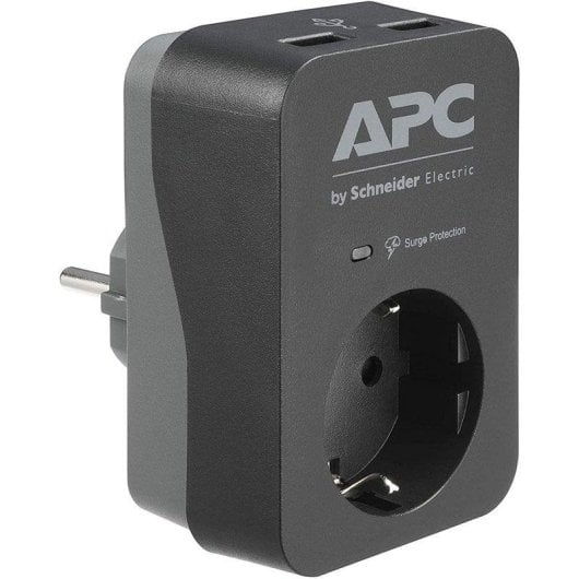 APC Essential SurgeArrest Protección contra Sobretensiones 1 Toma 2 USB 230V Negro
