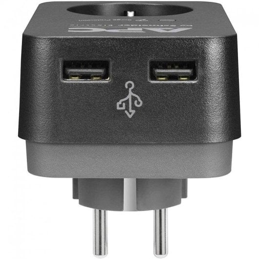 APC Essential SurgeArrest Protección contra Sobretensiones 1 Toma 2 USB 230V Negro