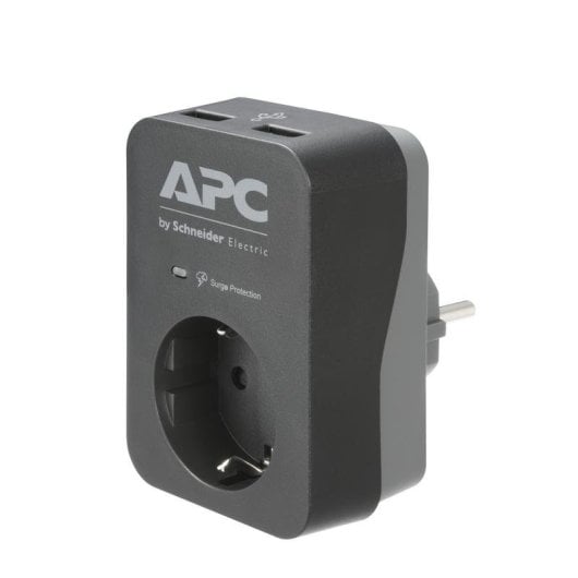 APC Essential SurgeArrest Protección contra Sobretensiones 1 Toma 2 USB 230V Negro