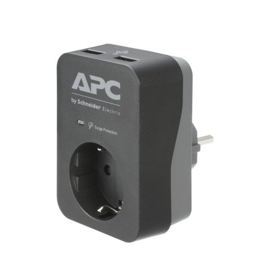 APC Essential SurgeArrest Protección contra Sobretensiones 1 Toma 2 USB 230V Negro
