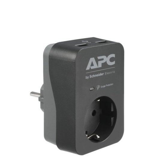 APC Essential SurgeArrest Protección contra Sobretensiones 1 Toma 2 USB 230V Negro
