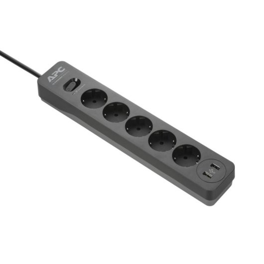 Multiprise APC PME5U2B-GR 5 Prises Protection 2 Ports USB Montage mural