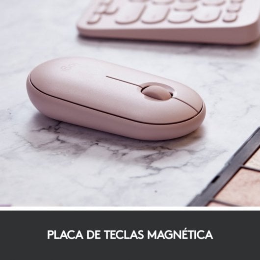 Logitech Pebble M350 Ratón Óptico Inalámbrico Rosa