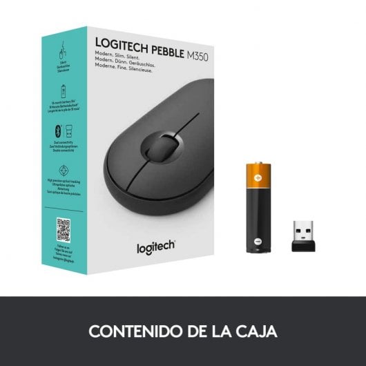 Logitech Pebble Mouse Wireless con Bluetooth Nero