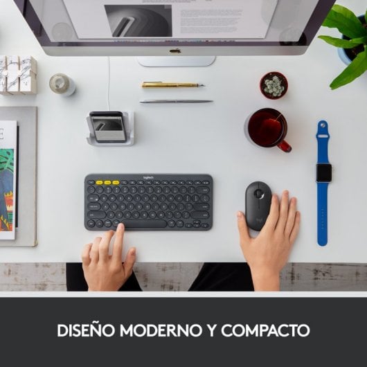 Logitech Pebble Mouse Wireless con Bluetooth Nero