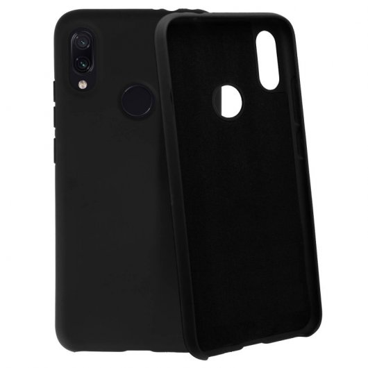 Avizar Funda de Silicona Semirrígida Mate Suave Negra para Xiaomi Note 7