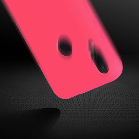 Avizar Funda de Silicona Semirrígida Mate Suave Fucsia para Xiaomi Note 7
