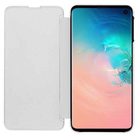 Avizar Funda Translúcida con Acabado Surcado Plateada para Samsung Galaxy S10e