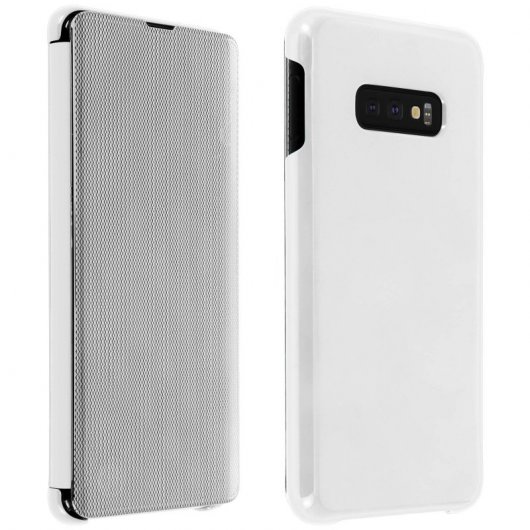 Avizar Funda Translúcida con Acabado Surcado Plateada para Samsung Galaxy S10e