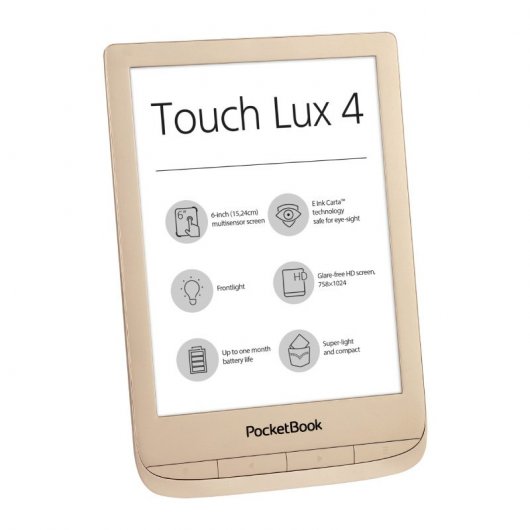 PocketBook Touch Lux 4 Edición Limitada eReader 6" 8GB Dorado