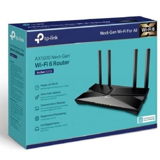 TP-Link Archer AX10 Router Inalámbrico Doble Banda AX1500 Wi-Fi 6