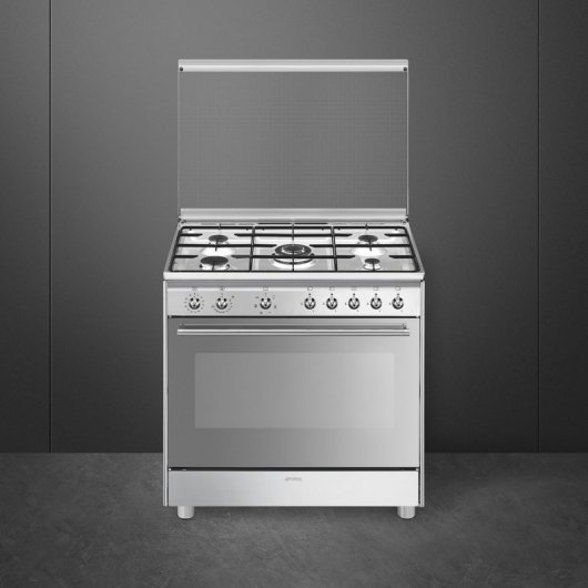 Smeg SX91SV9 Cocina Gas 5 Zonas + Horno Eléctrico Acero Inoxidable