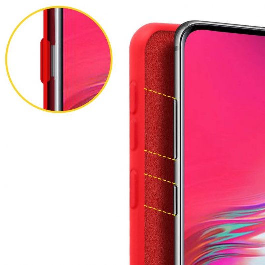 Avizar Funda de Silicona Semirrígida Roja Mate para Samsung Galaxy S10 Plus