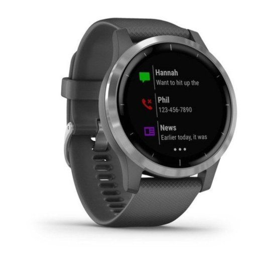 Garmin Vívoactive 4 Bluetooth GPS WiFi 45mm MIP Prata Cinzento Unissexo SpO2 Pulsómetro Sono