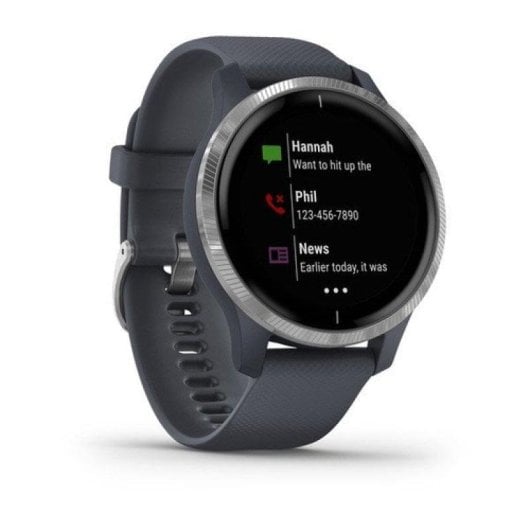 Garmin Venu Bluetooth GPS WiFi 43mm AMOLED Gris Argent M Suivi SpO2 Cardio Sommeil