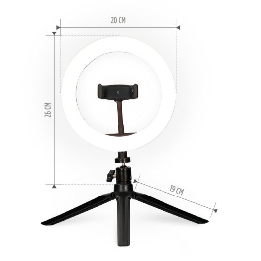 Ksix Kit Studio Live LED-Ring mit Stativ für Smartphone