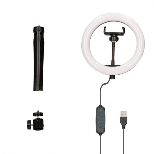 Ksix Kit Studio Live LED-Ring mit Stativ für Smartphone