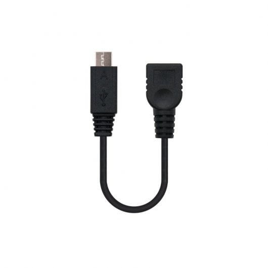 Cavo OTG Nanocable USB 2.0 Micro USB-A maschio a USB-A femmina 15 cm nero