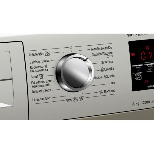Bosch Serie 6 WAT2449XES Lavadora de Carga Frontal 8Kg A+++ Acero Inoxidable