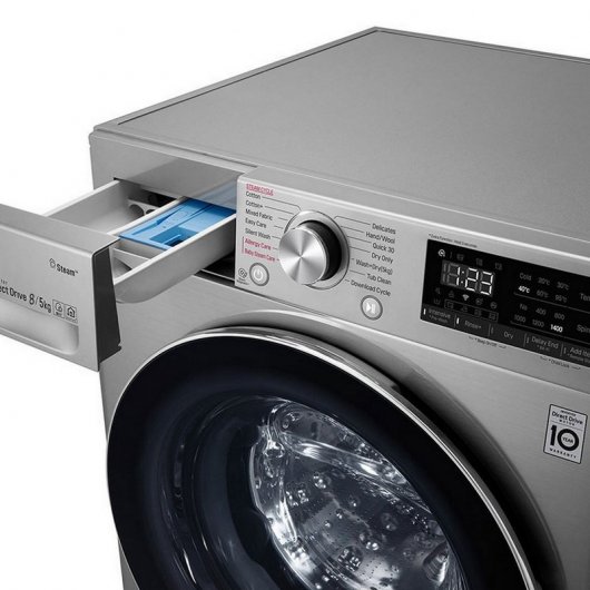 LG F4DN408S2T Lavasecadora de Carga Frontal 8Kg/5Kg A Acero Inoxidable